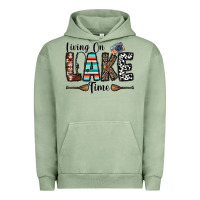 Pigment Oil Green living on lake time Urban Hoodie - CowhideDigitalArt