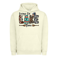 Pigment Pistachio living on lake time Urban Hoodie - CowhideDigitalArt