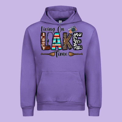 Living On Lake Time Urban Hoodie Designed By Cowhidedigitalart