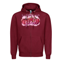 Burgundy In October we wear pink Breast Cancer Zipper Hoodie - FaDigitalArtStudio