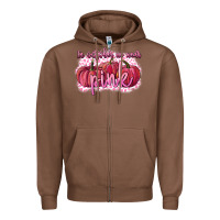 Chestnut In October we wear pink Breast Cancer Zipper Hoodie - FaDigitalArtStudio