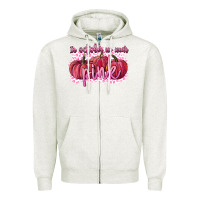 Oatmeal Heather In October we wear pink Breast Cancer Zipper Hoodie - FaDigitalArtStudio