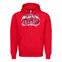 Red In October we wear pink Breast Cancer Zipper Hoodie - FaDigitalArtStudio