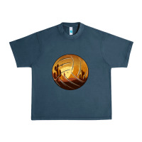 Midnight Navy Desert Cactus Sunset Volleyball Urban Heavy Tee - Bettercallsaul