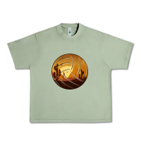 Oil Green Desert Cactus Sunset Volleyball Urban Heavy Tee - Bettercallsaul