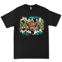 Black highland cow mom Premium Tee - JahusDesignShop