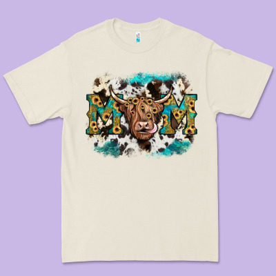 Highland Cow Mom Premium Tee Designed By Jahusdesignshop