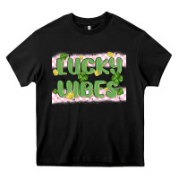 Black lucky vibes Heavy Core Tee - MaliasSmallBusiness