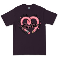 Plum valentine's day pencil heart teacher quotes Premium Tee - MaliasSmallBusiness