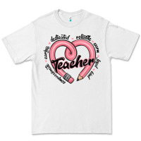 White valentine's day pencil heart teacher quotes Premium Tee - MaliasSmallBusiness