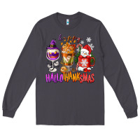 Smoke Happy Hallothanksmas wine glass and coffee Long Sleeve Tee - NancyCooperArtShop