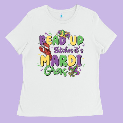 Bead Up Bitches It's Mardi Gras Ladies Tee Designed By Maliassmallbusiness