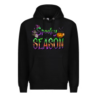 Black Halloween Spooky Season Premium Hoodie - FaDigitalArtStudio