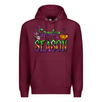 Burgundy Halloween Spooky Season Premium Hoodie - FaDigitalArtStudio