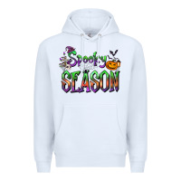 White Halloween Spooky Season Premium Hoodie - FaDigitalArtStudio