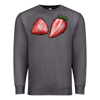 Charcoal Heather strawberries Premium Sweatshirt - BundleAndBundleShop