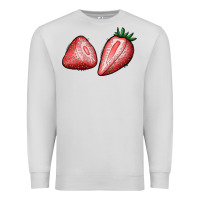 Dove Grey strawberries Premium Sweatshirt - BundleAndBundleShop