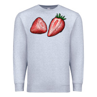 Heather Grey strawberries Premium Sweatshirt - BundleAndBundleShop