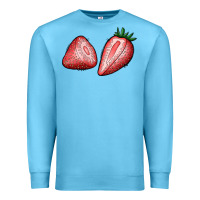 Ocean Blue strawberries Premium Sweatshirt - BundleAndBundleShop