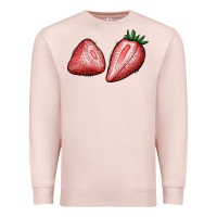 Pale Pink strawberries Premium Sweatshirt - BundleAndBundleShop