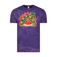 Cloud Purple watermelon slice  rainbow Vintage Tee - BarkalooDesign