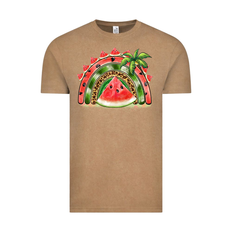 Watermelon Slice  Rainbow Vintage Tee by BarkalooDesign | Teevron