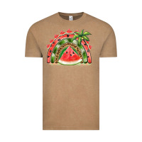 Vintage Coffee watermelon slice  rainbow Vintage Tee - BarkalooDesign