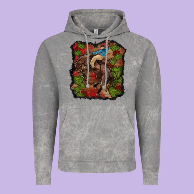 Valentines Day Cowboy Cactus Rose Vintage Hoodie Designed By Ranaportraitstore