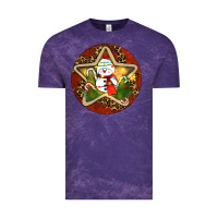Cloud Purple Snowman Christmas Vintage Tee - RanaPortraitStore