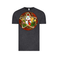 Vintage Black Snowman Christmas Vintage Tee - RanaPortraitStore