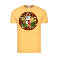 Vintage Mustard Snowman Christmas Vintage Tee - RanaPortraitStore