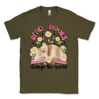 Army Green read books change the world artiststas Classic Tee - Artiststas
