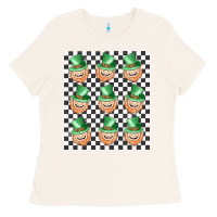 Boujee Checker Board Leprechaun Ladies Tee | Teevron