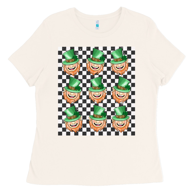 Boujee Checker Board Leprechaun Ladies Tee by MaliasSmallBusiness | Teevron