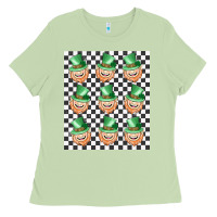 Matcha boujee checker board leprechaun Ladies Tee - MaliasSmallBusiness