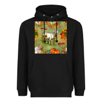 Black fall goats seamless pattern Heavyweight Hoodie - BundleAndBundleShop