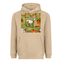 Mushroom fall goats seamless pattern Heavyweight Hoodie - BundleAndBundleShop