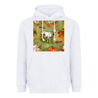 White fall goats seamless pattern Heavyweight Hoodie - BundleAndBundleShop