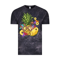 Cloud Black pineapple enjoying Vintage Tee - BarkalooDesign