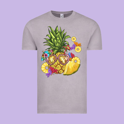 Pineapple Enjoying Vintage Tee Designed By Barkaloodesign