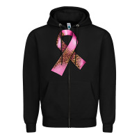 Black Breast Cancer ribbon Zipper Hoodie - FaDigitalArtStudio