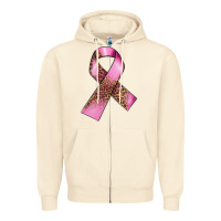 Sandshell Breast Cancer ribbon Zipper Hoodie - FaDigitalArtStudio