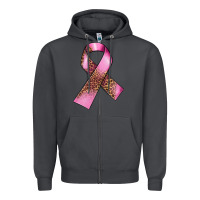 Smoke Breast Cancer ribbon Zipper Hoodie - FaDigitalArtStudio