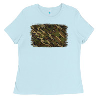 Baby Blue Camouflage Background Ladies Tee - Jasminsmagicworld