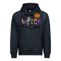 Navy Resting Witch Face Urban Hoodie - CowhideDigitalArt