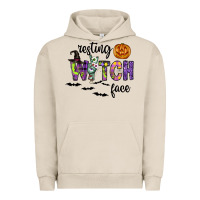 Pigment French Oak Resting Witch Face Urban Hoodie - CowhideDigitalArt