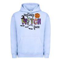 Pigment Grape Ice Resting Witch Face Urban Hoodie - CowhideDigitalArt