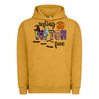 Pigment Peanut Butter Resting Witch Face Urban Hoodie - CowhideDigitalArt