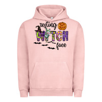Pigment Salmon Resting Witch Face Urban Hoodie - CowhideDigitalArt