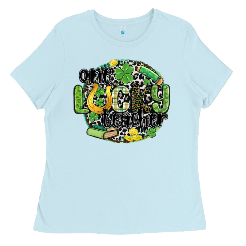 One Lucky Teacher Ladies Tee by MaliasSmallBusiness | Teevron